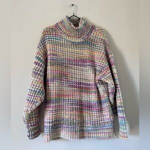 Topshop Rainbow Oversized Sweater Girlhood Lover Vibes S